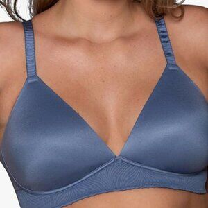 NWT Vanity Fair Women's Effortless Wireless Bra, blue, 38C